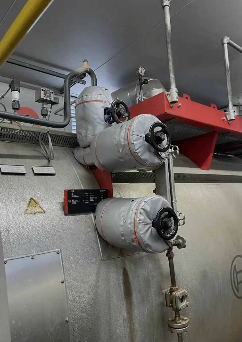 Valve station with Inzonex removable panels, hand-wheels left clear