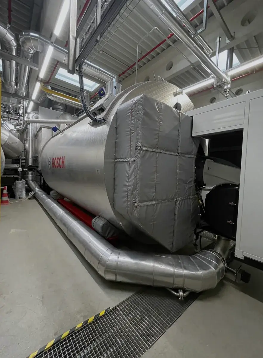 Larger Bosch boiler door insulated with Inzonex modules