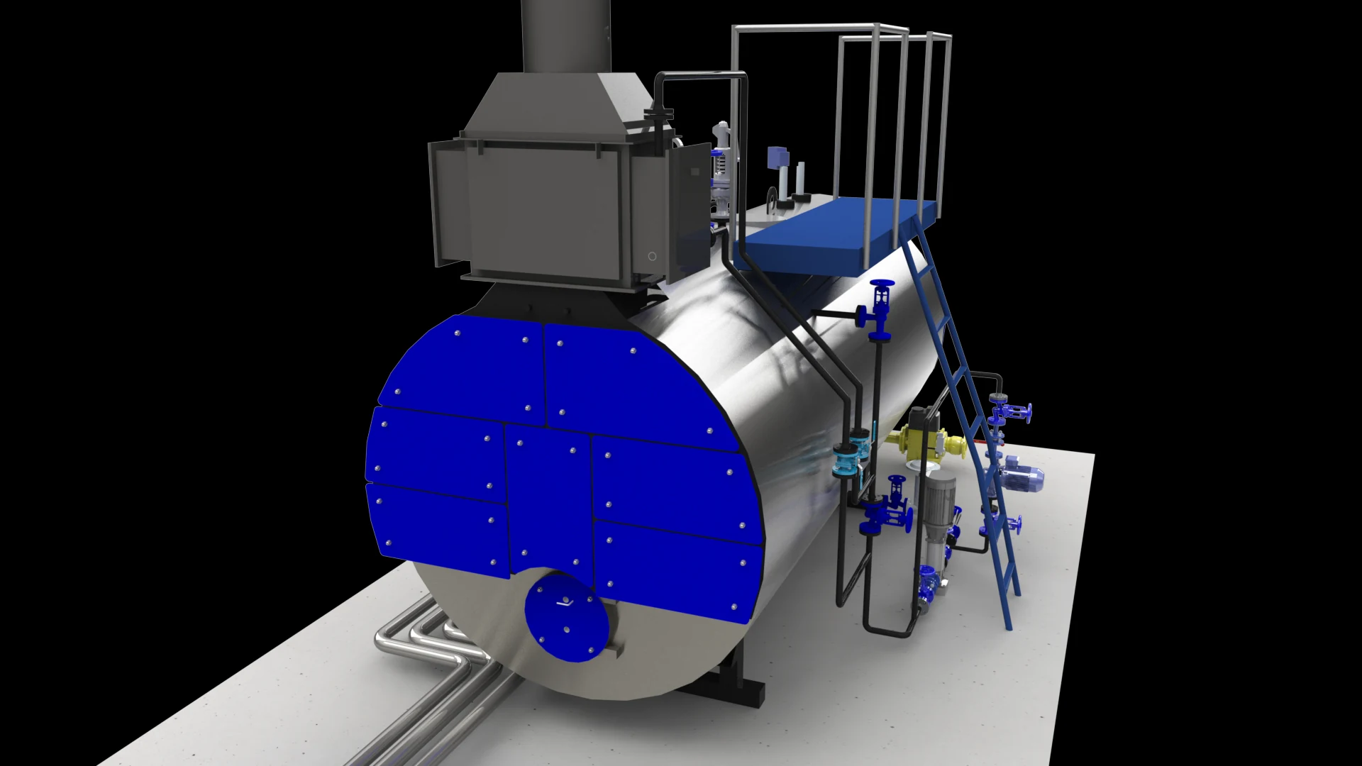 Rear & steam set