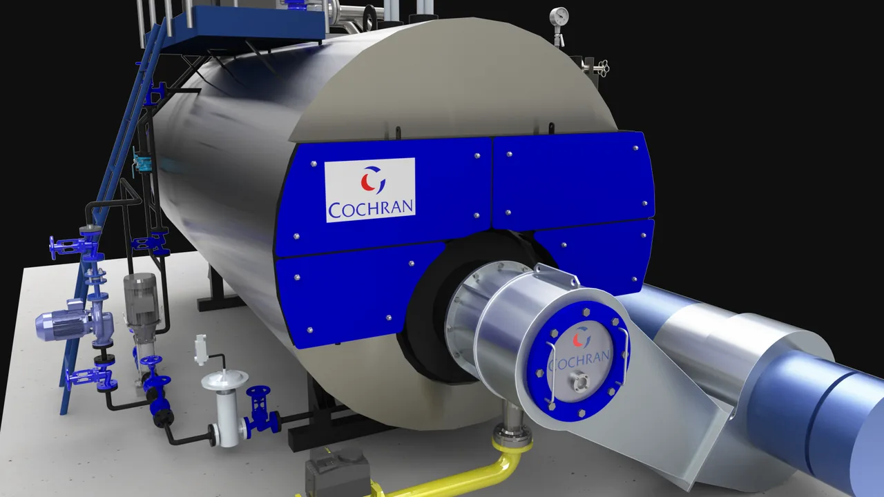How hot is the boiler front (burner) door — bare, FLIR-surveyed, 3D model