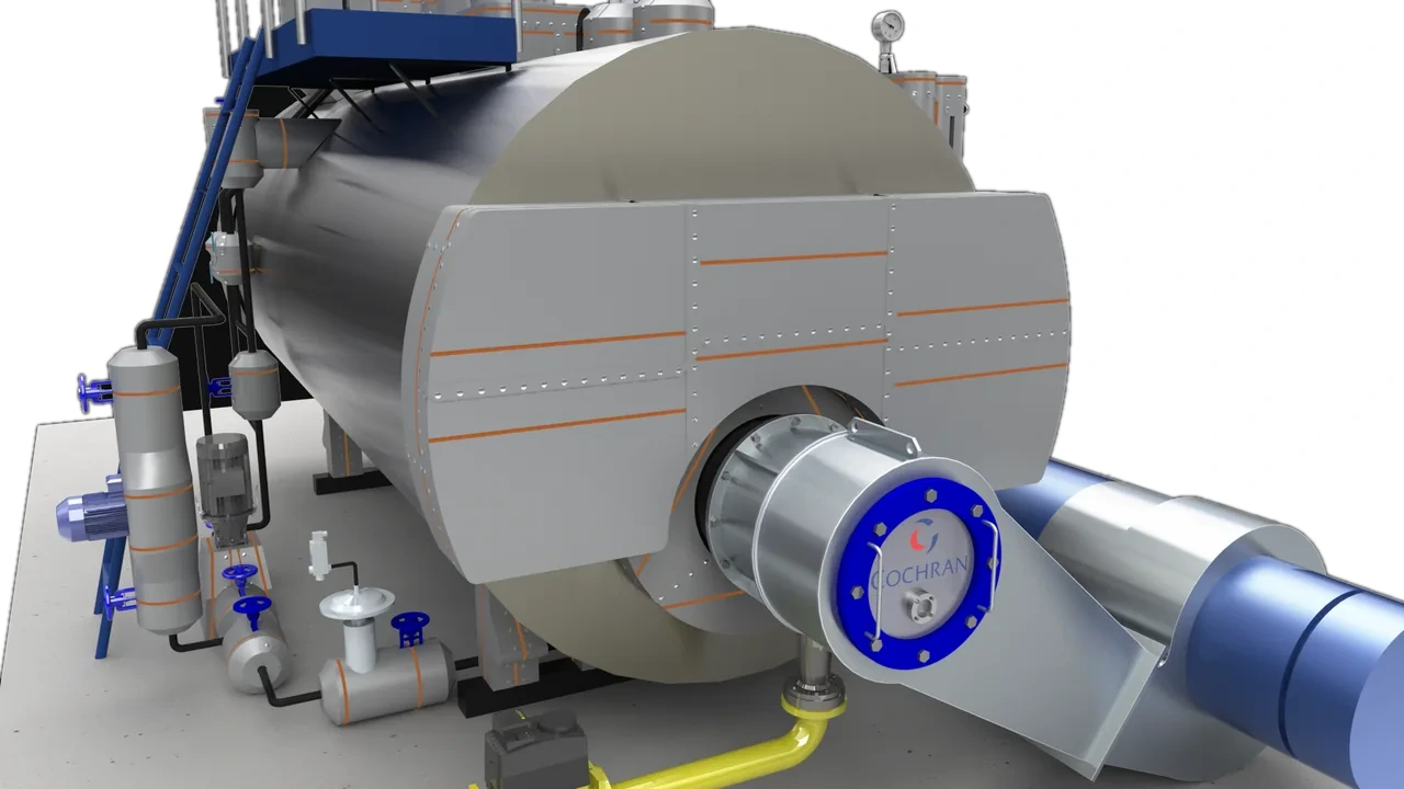 How hot is the boiler front (burner) door, insulated
