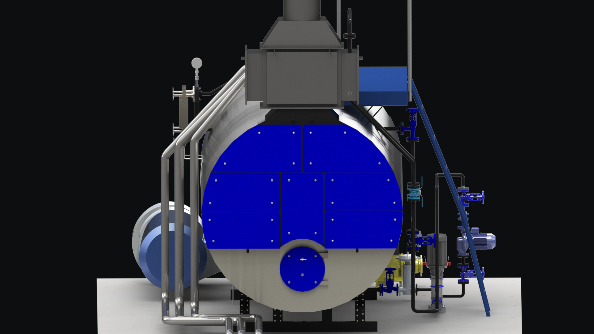 Bellow and support flange as found, uninsulated