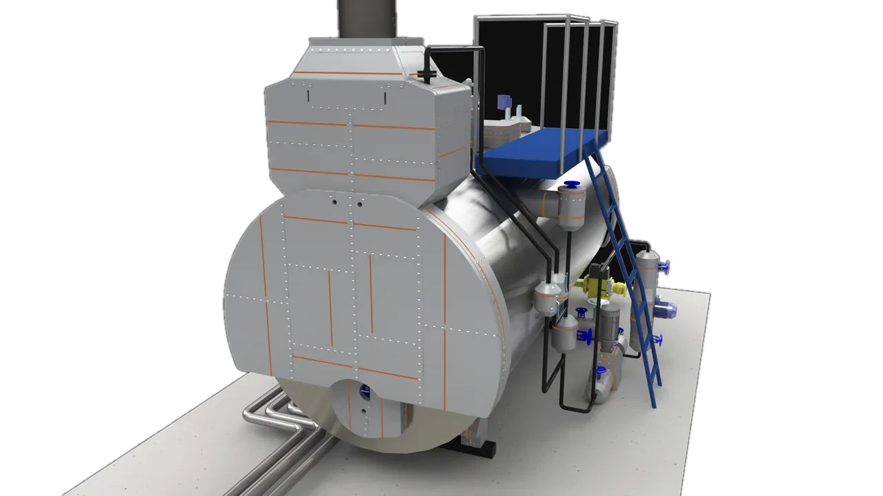 Cochran boiler steam valves & connections — how hot?, insulated