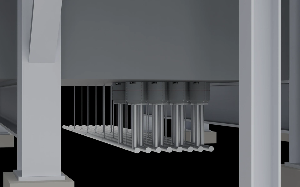 Lower IP line metal bellows with removable insulation