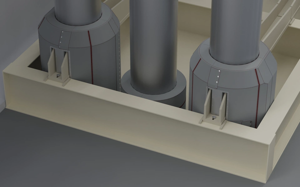 Upper IP line metal bellows with removable insulation