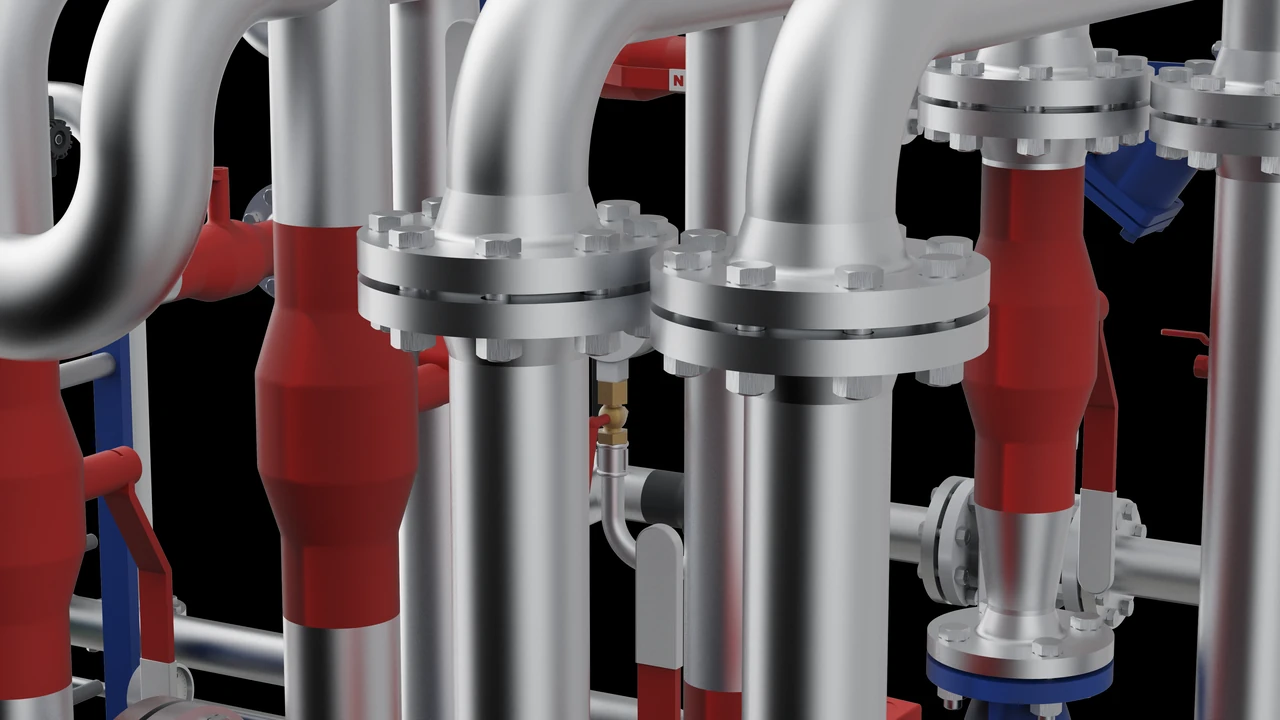 Flanged joints, uninsulated