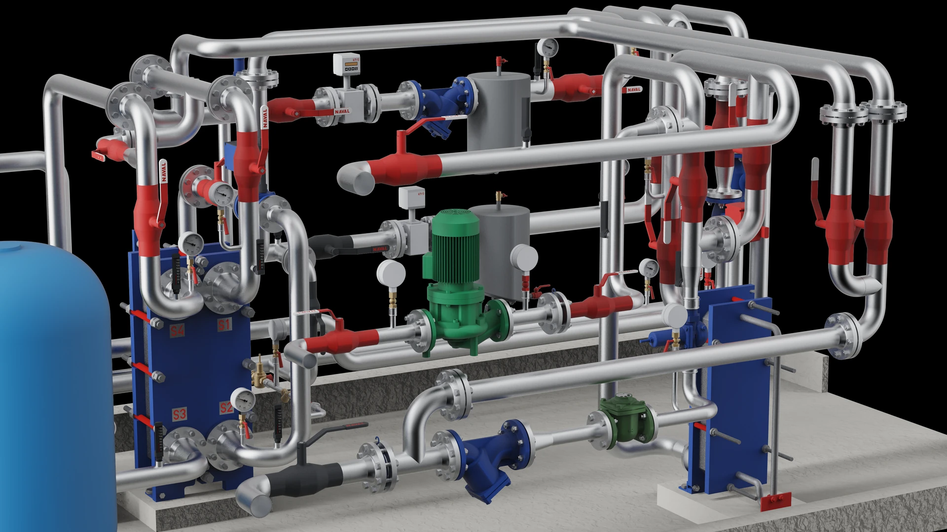 Hot water skid