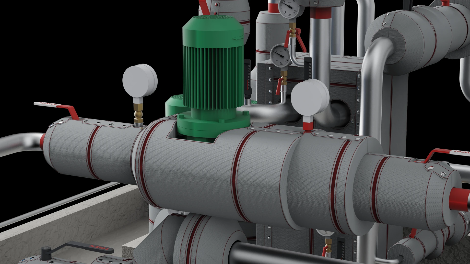 Circulation pumps under fitted Inzonex Modular Insulation