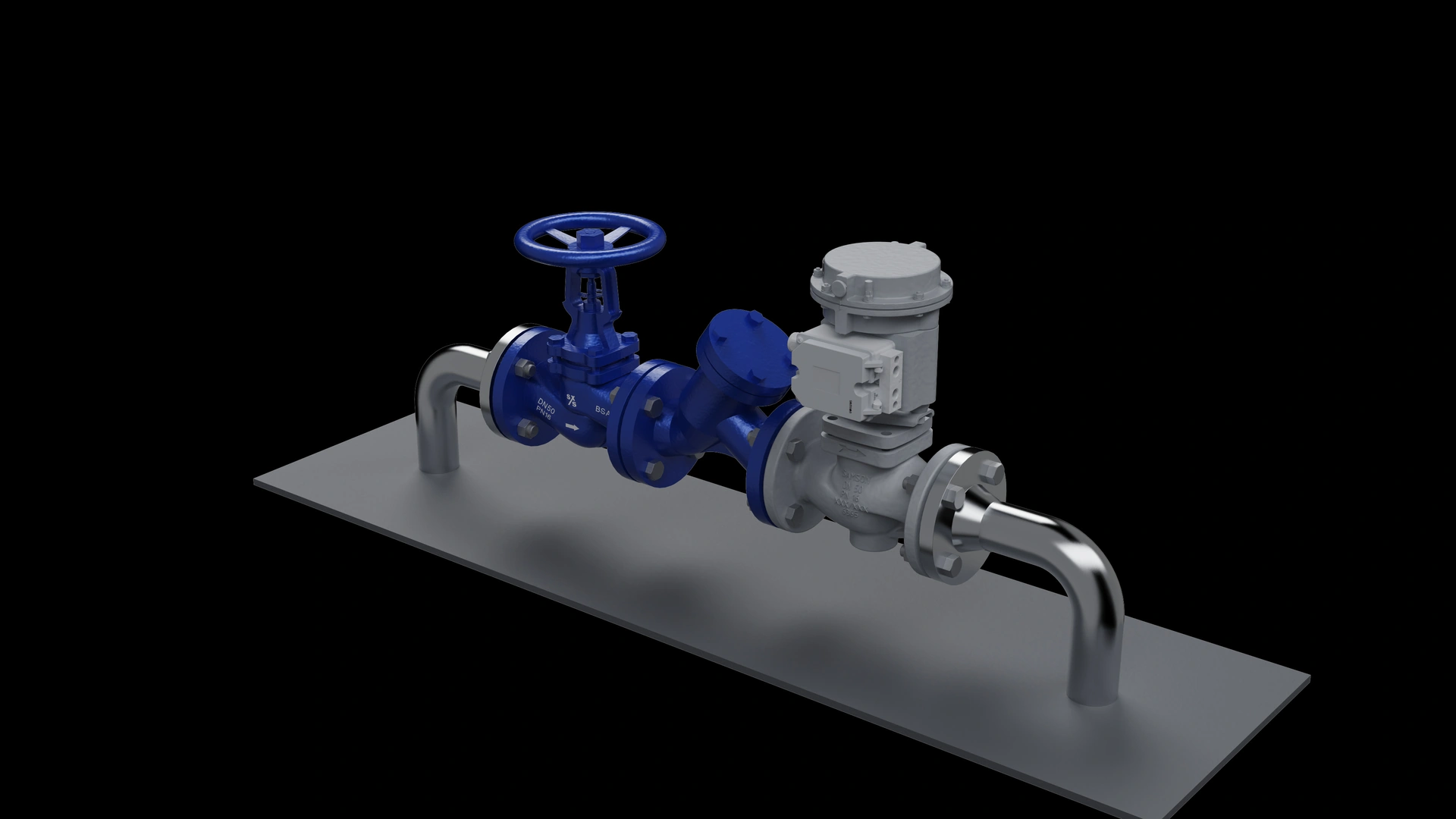 Valves and piping, uninsulated