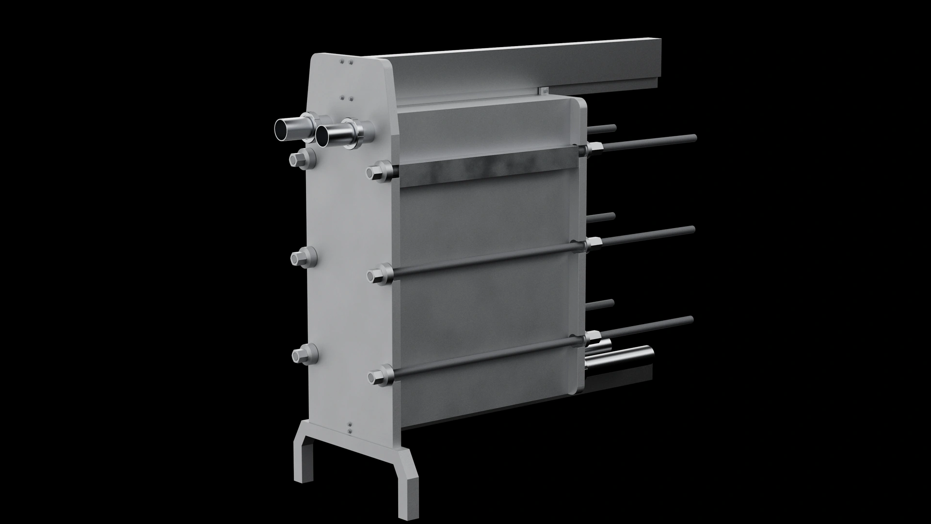 Plate heat exchanger, uninsulated