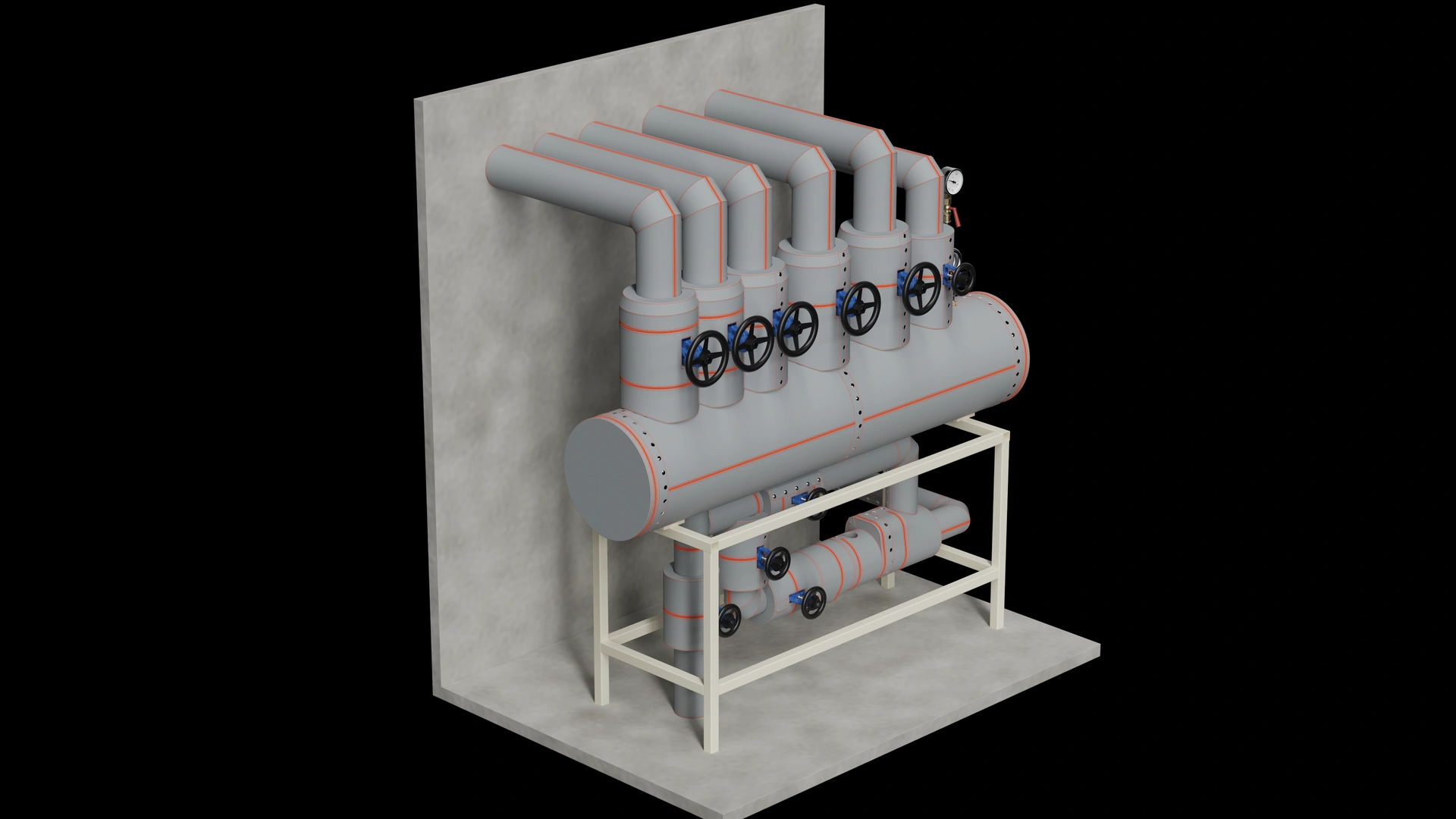 Steam header line, insulated by Inzonex